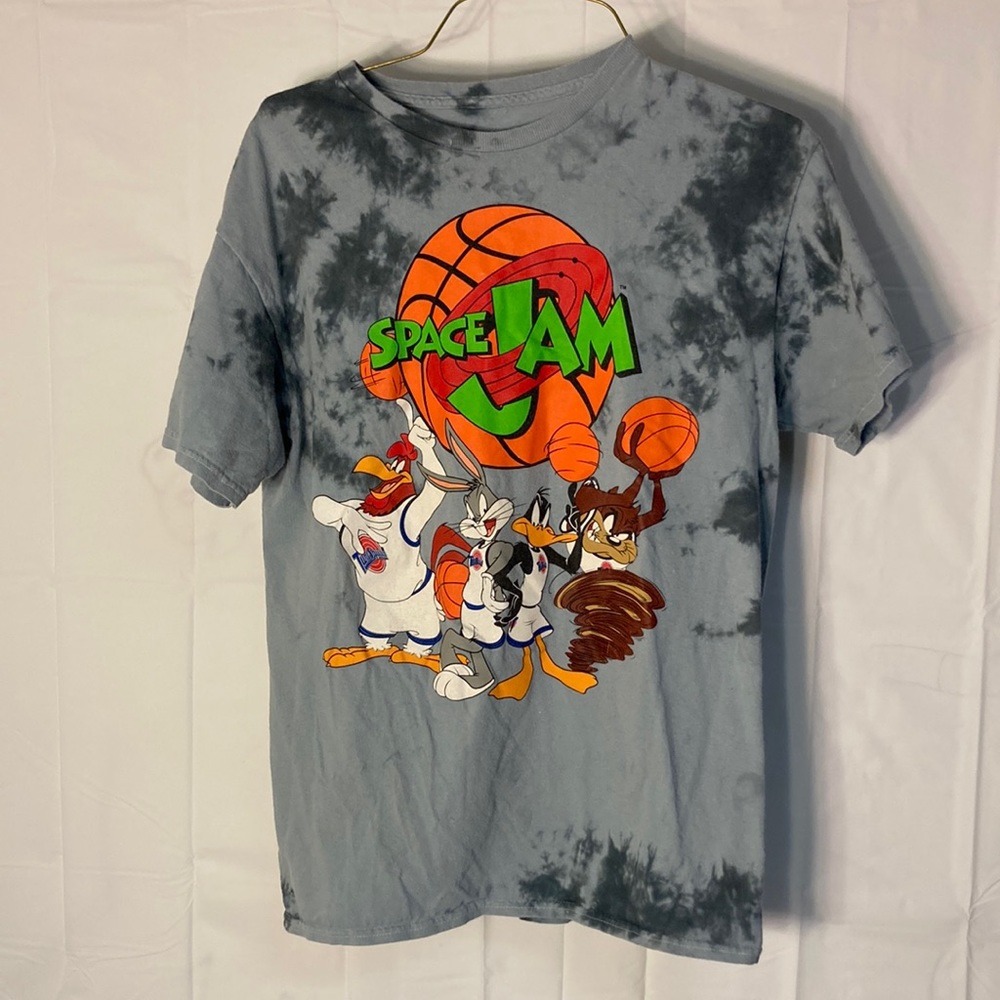 Vintage space jam gray tie-dye size small